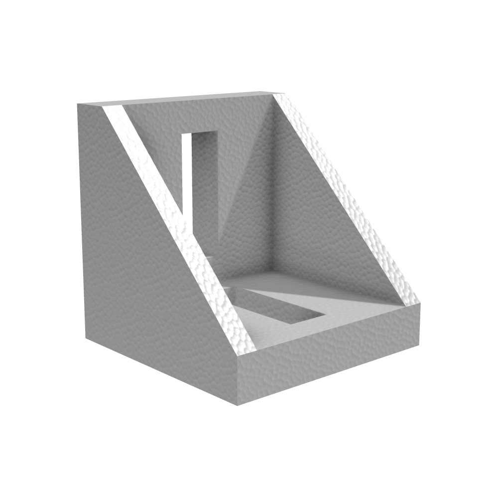 H0403 - EQUERRES 2 TROUS OBLONGS MOULÉS